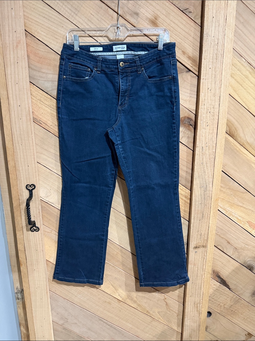 St. John's Bay Women's Boot Cut Jeans in Dark Blue